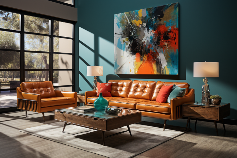 Creating a Mid-Century Modern Aesthetic with Vintage Artwork and Functional Furniture in Your Home