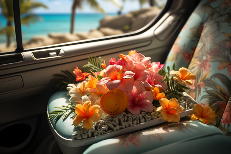 Revamp Your Car Interior: Discover Customizable Hawaiian Rear View Mirror Charms and More