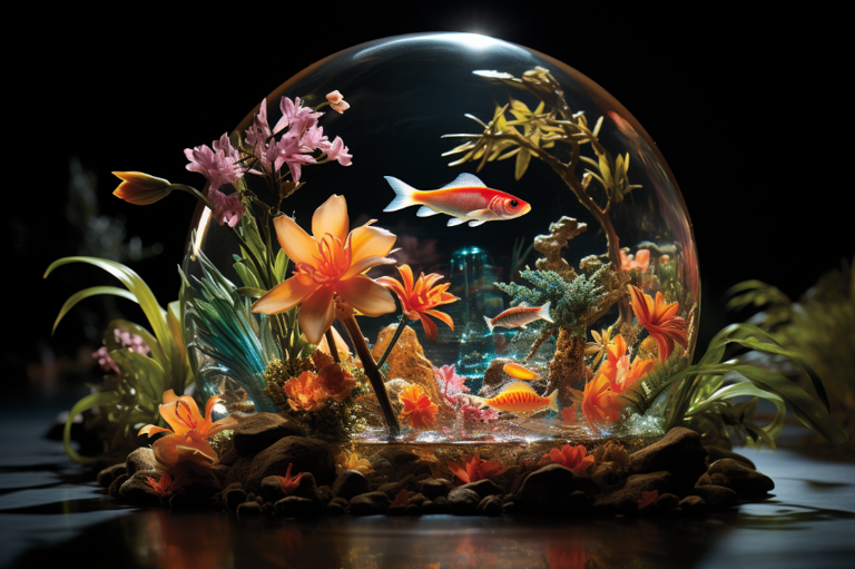 Exploring Hawaiian-Themed Vintage Aquarium Ornaments and Art Pieces Online