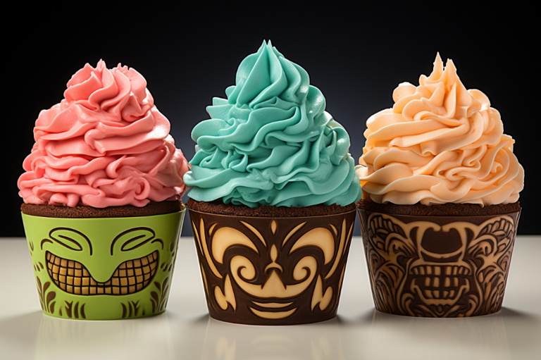 Enhancing Your Tropical Party: Hawaiian Luau-Themed Edible Cupcake Toppers and Tiki Luau Cupcake Wrappers